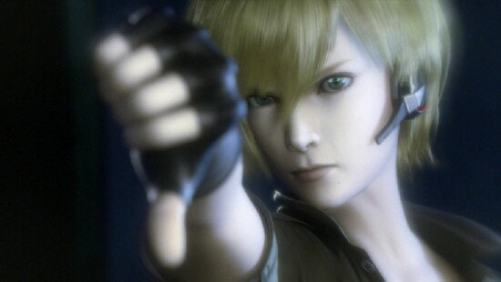 Actual game screenshot of young Samus giving a thumbs-down
